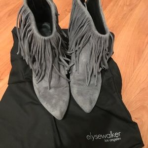 Elyse Walker Fringe Booties